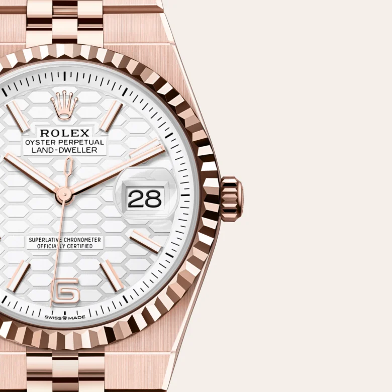 The World is our Oyster ハパックロイド 150周年記念 Rolex Land-Dweller 36 18 kt Everose gold, M127285TBR-0002